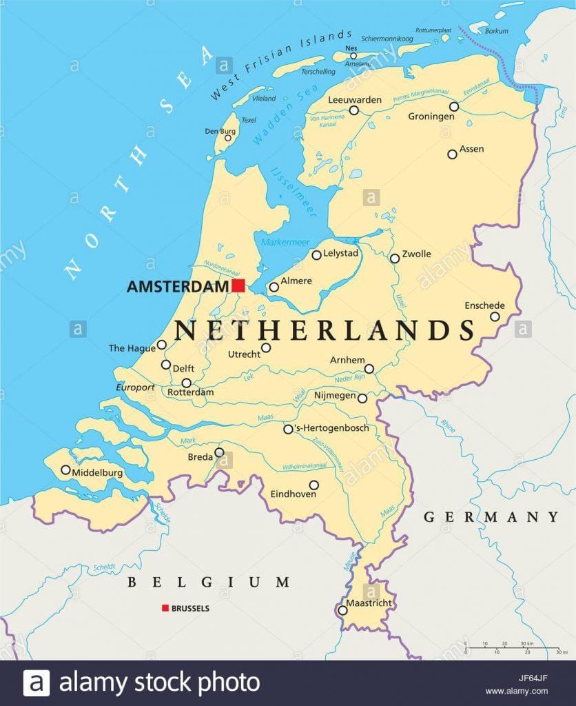 Kaart Rotterdami ja amsterdami