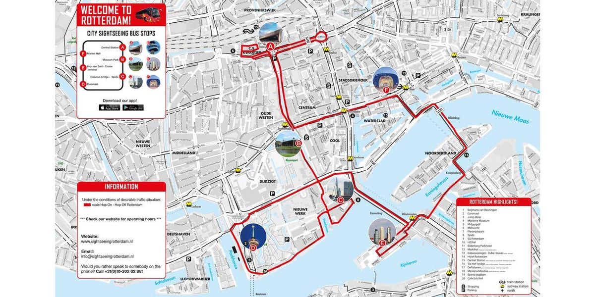 Kaart Rotterdami buss 