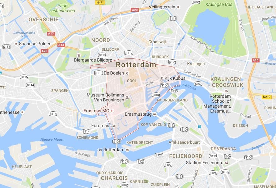 Rotterdam centre kaart